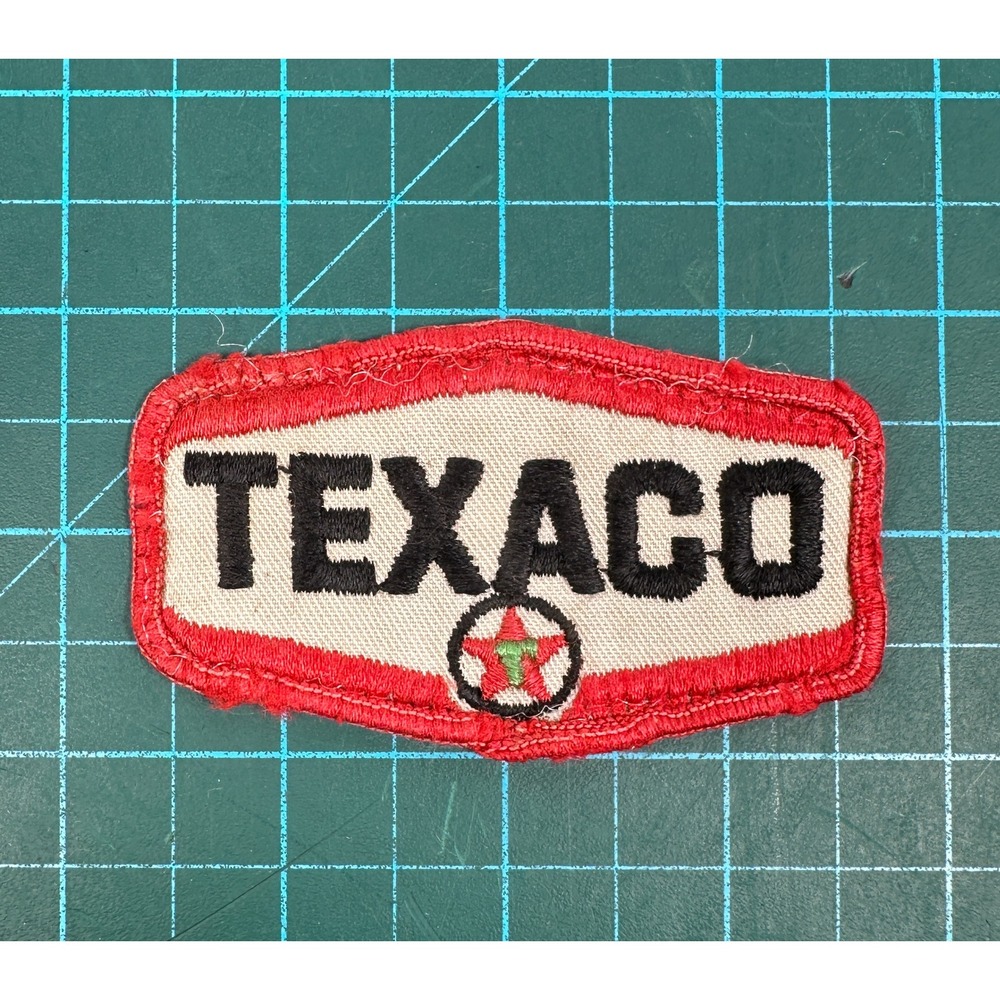 Vintage Texaco Embroidered Patch Gas Station Petroliana Sew On Red White Black